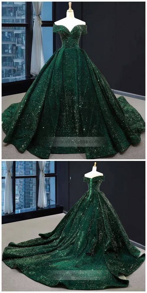 Sparkly Ball Gown, Prom Dresses Plus Size, Green Prom Dresses, Emerald Green Prom Dress, Vintage Ball Gowns, Green Wedding Dresses, Mode Tips, Green Prom, Prom Dress Plus Size