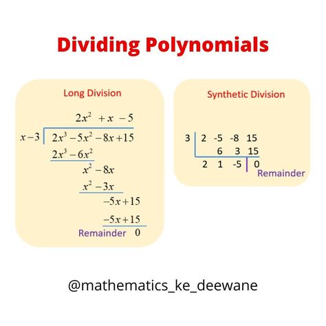 jee maths teacher on Instagram: “Dividing Polynomial . . . . . . •Have a awesome day🖤 ——————————————————— 🎯 Basic to advanced mathematics 👉 Thank you so much for hit like…” Math Polynomials, Dividing Polynomials, Have A Awesome Day, Synthetic Division, Maths Teacher, Advanced Mathematics, Long Division, Division Worksheets, Teach Kids