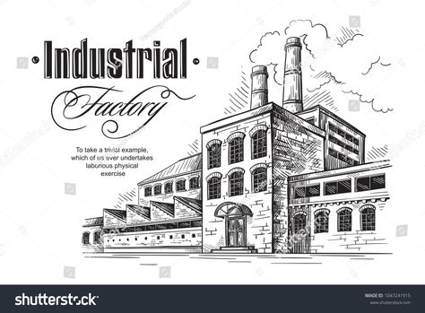 industrial distillery factory. Vector illustrationdistillery#industrial#factory#illustration Industry Illustration, Factory Illustration, Architecture Brochures, Exercise Images, Beer Factory, Factory Logo, Beer Illustration, Photography Names, English Projects