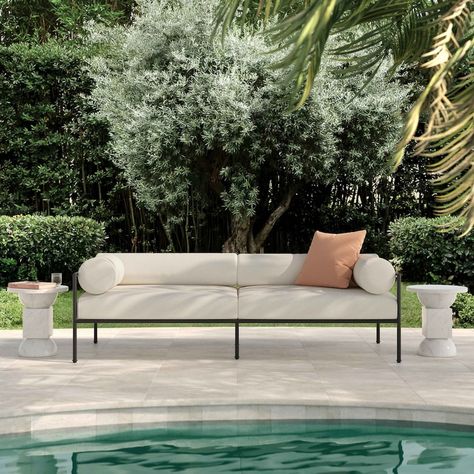 Bellevue Outdoor Sofa | Value City Furniture Outdoor Table Decor, Console Table Bedroom, Outdoor Luxury, Outdoor Loungers, Tov Furniture, Bolster Pillows, Value City Furniture, Outdoor Retreat, Outdoor Sculpture