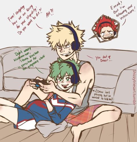 Anime Pregnant, Mpreg Anime, Deku X Kacchan, Kids Hero, Bakugou X Midoriya, Anime Cupples, My Hero Academia Shouto, E Mc2, Boku No Hero Academia Funny