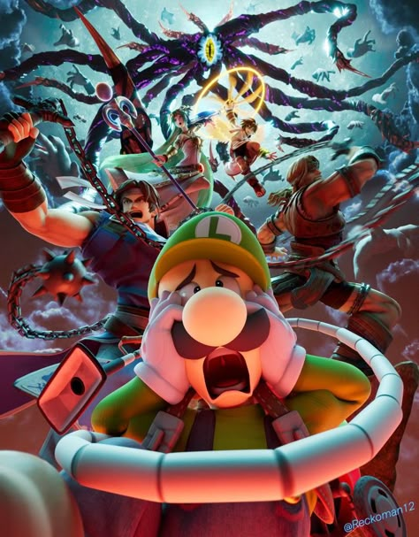 Super Smash Bros Ultimate World Of Light, Luigi Board, Avatar Legends, Mario Smash, Super Smash Bros Characters, Super Smash Ultimate, Super Smash Bros Memes, Smash Bros Funny, Helloween Wallpaper