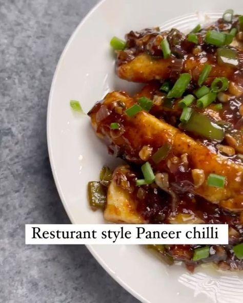 Schezwan Paneer, Chili Paneer, Chilli Paneer, Chilli Recipes, Vegetarian Fast Food, Tastemade Recipes, Indian Cooking Recipes, Vegetarian Snacks Recipes, Tasty Recipes Videos