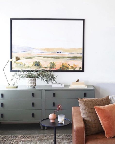 L O W L A N D | "This painting was inspired by a drive we took through northern Arizona. We drove through the most beautiful peach hued… Juniper Print Shop, Northern Arizona, Selling Prints, Vintage Landscape, Abstract Landscape Painting, Desert Landscaping, 그림 그리기, Large Wall, Abstract Landscape