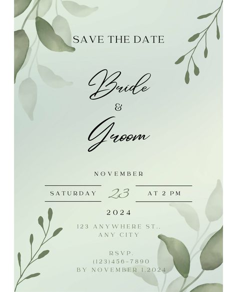 Sage Green Wedding Invitation, Save the Date, Table Numbers templates, Minimalist Wedding Invite Suite, Modern Invitation Set Template Canva #SageGreen #WeddingInvitation #TableNumbers #templates #ModernInvitation #MinimalistWedding #TemplateCanva #InviteSuite #SaveTheDate Wedding Invite Suite, Invite Suite, Number Templates, Green Wedding Invitations, Sage Green Wedding, Modern Invitation, Elegant Font, Wedding Invitation Sets, Invitation Set