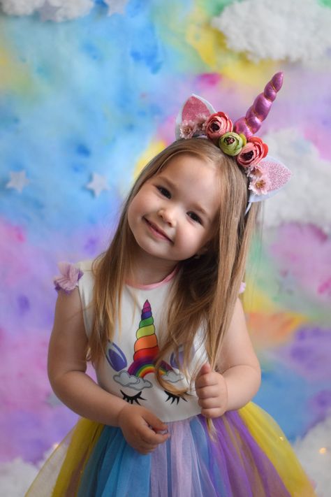 Unicorn photosoot, unicorn birthday party Unicorn Birthday Photoshoot Ideas, Unicorn Birthday Photoshoot, Unicorn Photoshoot Ideas, Unicorn Birthday Party Dress, Unicorn Photoshoot, Unicorn Photos, Toddler Photos, Unicorn Birthday Party, Stylish Kids Outfits