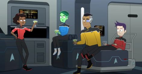 Star Trek's first animated series in 46 years has officially arrived. Star Trek Animated Series, Dawnn Lewis, Star Trek Lower Decks, Lower Decks, Jonathan Frakes, Marina Sirtis, Low Deck, Star Trek Show, New Star Trek