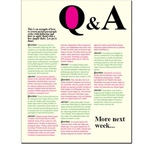 Magazine Question And Answer Layout, Q And A Magazine Layout, Question And Answer Design Layout, Interview Article Design, Q&a Magazine Layout, Question Answer Design, Q&a Design Layout Graphics, Q&a Layout Design, Question And Answer Format