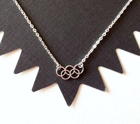 Track Necklaces, Olympic Necklace, Olympic Jewelry, Olympic Circles, Olympic Rings, Butterfly Kids, Aesthetic Dress, Crochet Bracelet, Rings Silver