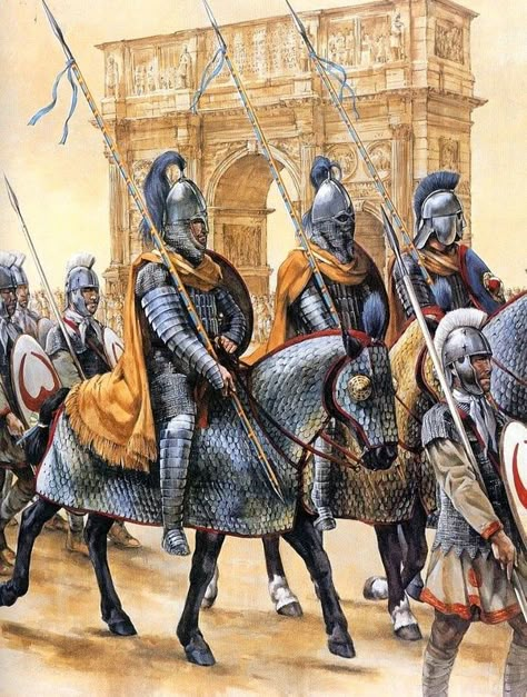 Late Roman Army, Ancient Empires, Byzantine Army, Imperiul Roman, Eastern Roman Empire, Roman Armor, History Illustration, Historical Warriors, Roman Army