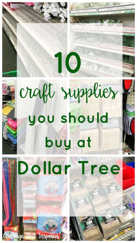 10 Dollar Tree Craft Supplies You Need - Average But Inspired Thrift Store Crafts, Cheap Crafts, Dollar Tree Decor, Dollar Tree Diy Crafts, Diy Dollar Store Crafts, Crafts To Make And Sell, Fun Craft, Lots Of Money, Dollar Tree Crafts