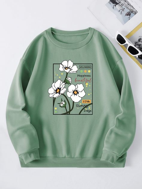 Euphoria Clothing, Denim Aesthetic, Stylish Hoodies, Women Sweatshirts, Painted Denim, Aesthetic Shirts, Easy Trendy Outfits, Evening Outfits, Fabric Floral