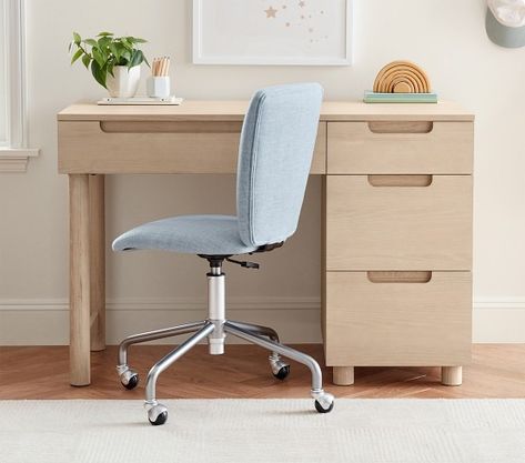 Kids Desks | Study Desks & Mini Desks | Pottery Barn Kids Kids Desk With Storage, Study Desks, Kids Desks, Storage Desk, Kids Desk, Desk With Storage, Study Furniture, Dovetail Joinery, Kids Study