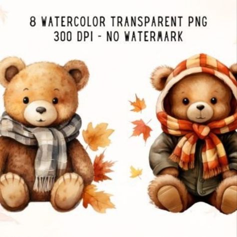 Autumn Cute Teddy Bear Clipart Teddy Bear Clipart, Bear Clipart, Bear Teddy, Cute Teddy Bear, Cute Teddy, Cute Teddy Bears, Creative Fabrica, Linux, Teddy Bear