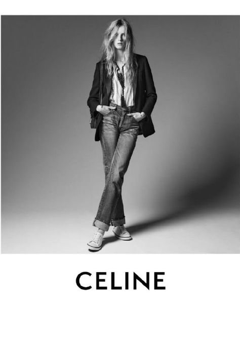 Rianne Van Rompaey by Hedi Slimane for Celine Spring 2021 Campaign — Anne of Carversville Heidi Slimane, Celine Editorial, Celine Denim, Hedi Slimane Celine, Celine Phoebe Philo Campaign, Celine Hedi Slimane, Free People Celine Tee, Celine Campaign, Celine By Hedi Slimane