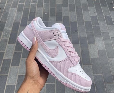 Pink Dunks, Pink Corduroy, Size 10 Women, Nike Dunk Low, Dunk Low, Nike Dunk, Nike Shoes, Size 10, Pet