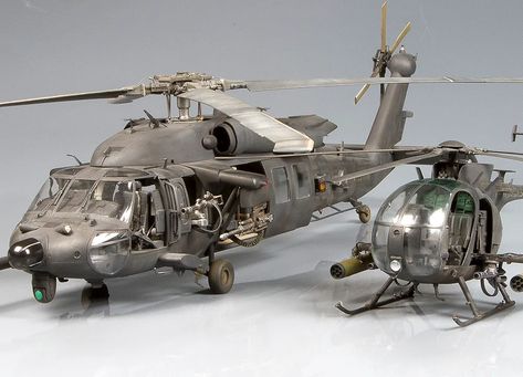 MH-60L & AH-6J 1/35 nightstalkers - Ready for Inspection - Large Scale Planes Army Helicopter, Model Tips, Scale Model Kits, Black Hawk, Military Modelling, Military Diorama, Military Helicopter, Rc Helicopter, Model Planes