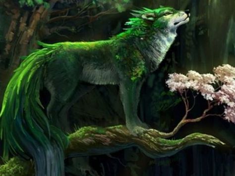 Take A Look At These Spectacular Elemental Wolves | Playbuzz Forest, Green