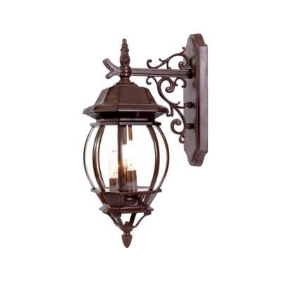 Acclaim Lighting Chateau Collection 3-Light Burled Walnut Outdoor Wall-Mount Light Fixture-5152BW - The Home Depot Rust Wall, Acclaim Lighting, Globe Wall Light, Outdoor Wall Mounted Lighting, The Chateau, Outdoor Wall Lantern, Wall Lantern, Exterior Lighting, Lighting Store