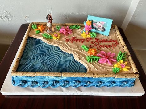 Moana Sheet Cake, Birthday Sheet Cake, Girls Cake, Birthday Sheet Cakes, Ocean Birthday, Moana Birthday, Sheet Cakes, Birthday Inspo, Disney Moana