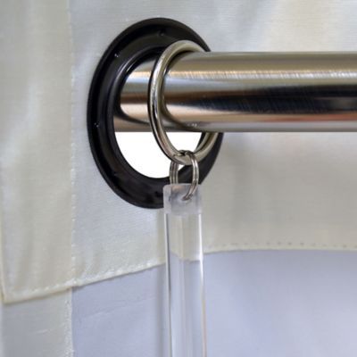 Just grab and pull to open or close the draperies. Clear acrylic drapery wands all but disappear against most fabrics. Multiple adapters included. Curtain Treatments, Curtain Rods And Hardware, Windows Trim, Corrugated Tin, Drapes And Curtains, Room Blinds, Plastic Curtains, Living Rooms Ideas, Living Room Blinds