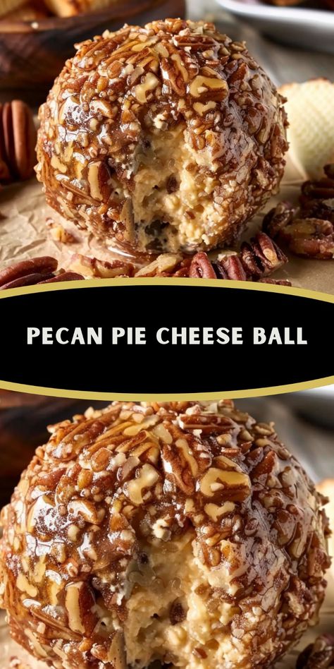 Pecan Pie Cheese Ball is a unique twist on the classic pecan pie, transformed into a creamy, spreadable appetizer. Combining cream cheese, vanilla pudding mix, and chopped pecans, this sweet and savory cheese ball is perfect for holiday gatherings or as a standout dish at any party. The smooth texture and crunchy pecan coating make it an irresistible treat! Savory Cheese Ball, Classic Pecan Pie, Savory Cheese, Crunchy Pecans, Vanilla Pudding Mix, Fruit Dessert, Vanilla Pudding, Cheese Ball, Pecan Pie