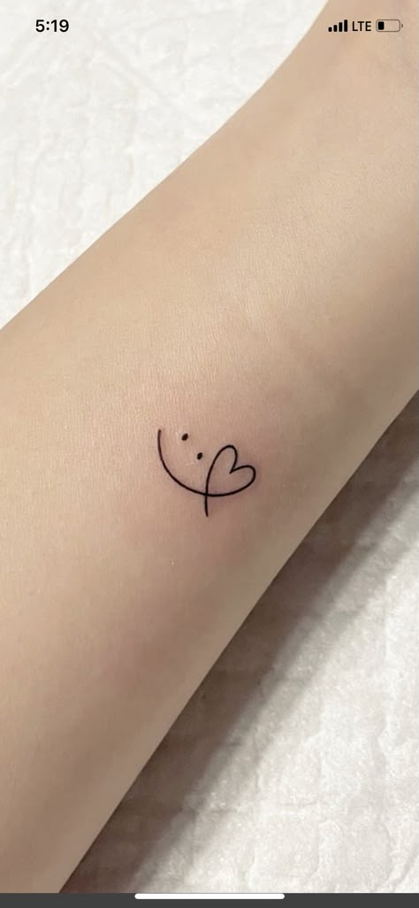 Cute Small Asthetic Tattoos, Small Heart Semicolon Tattoo, Heart Shape Tattoos For Women, Teeny Tiny Tattoo Ideas, Wrist Heart Tattoos For Women, Heart Bracelet Tattoo, Star Tattoo Cover Up, M Heart Tattoo, Minimalist Tattoo Heart