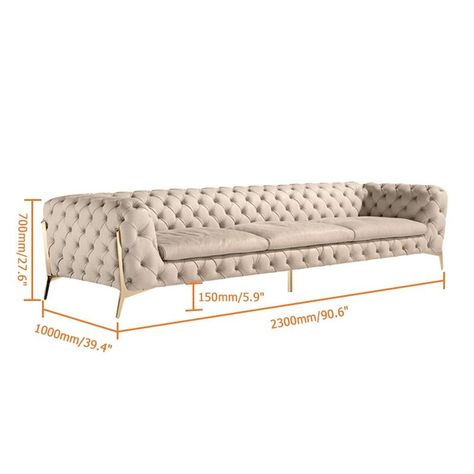 Beige Chesterfield Sofa, Modern Chesterfield Sofa, Modern Chesterfield, L Shaped Sofa Designs, Velvet Chesterfield Sofa, Trendy Sofas, Modern Sofa Designs, Sofa Dimensions, Beige Sofa