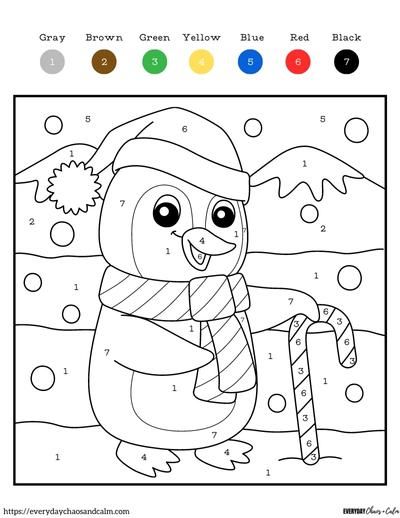 Winter Color By Number Preschool, Christmas Activity Worksheets For Kids, Coloring Numbers Free Printable, Color By Number Christmas Printable Free, Winter Color By Number Free, December Worksheets Kindergarten, Christmas Color By Number Free Printable, Color By Number Christmas Printable, Colour By Numbers Printable For Kids