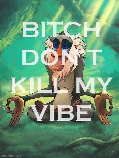 Bitch don't kill my vibe Dont Kill My Vibe, Life Quotes Love, Quotes Disney, E Card, The Villain, Disney Love, Bones Funny, My Vibe, The Words