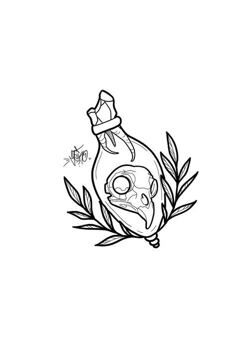 123 Drawing, Vial Tattoo, Witch Potion Bottles, Sydney Tattoo, Chest Tattoo Ideas, Minimalist Tattoo Ideas, Tarot Tattoo, Occult Tattoo, Chest Hair