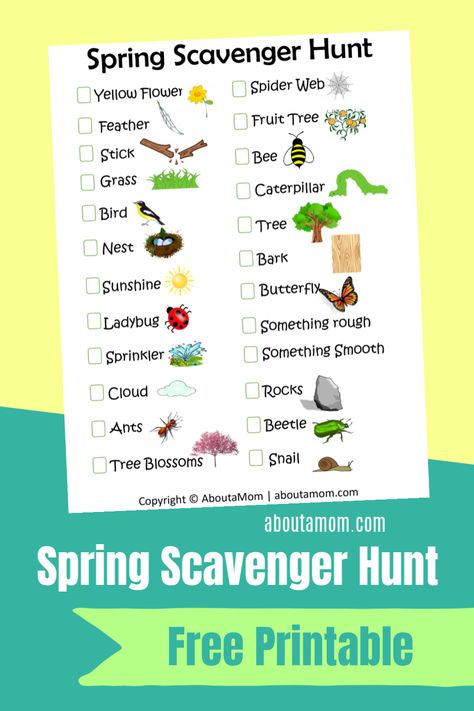 Looking for boredom busters during school closure? Scavenger Hunts are a fun activities for kids. Children will have fun exploring outdoors - right in your own backyard, with this free spring scavenger hunt printable. #printables #scavengerhunt #springactivities #kidsactivities #spring #backyardfun Kindergarten Scavenger Hunt Outside, Spring Scavenger Hunt Preschool, Scavenger Hunt Printables Free, Kindergarten Scavenger Hunt, Spring Scavenger Hunt Printable, Backyard Scavenger Hunt, Free Outdoor Activities, Spring Scavenger Hunt, Nature Scavenger Hunt Printable