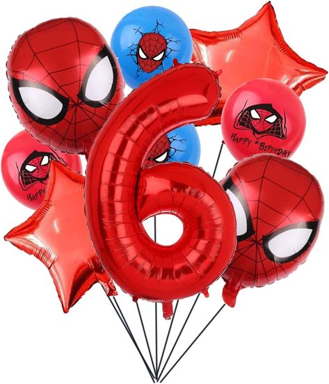 Amazon.com: ZHIHUI Superhero Spiderman Birthday Decorations, Spiderman 6th Birthday Balloons, 32inch number 2 Superhero Aluminium balloon, The Spiderman Birthday Balloons for Kids Birthday Baby Shower Decorations : Toys & Games Birthday Decorations Spiderman, Spiderman Birthday Decorations, Spiderman Decorations, Superhero Spiderman, Spiderman Birthday, 6th Birthday, Number 2, Birthday Balloons, Shower Decorations