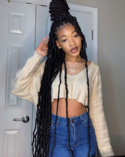 Extended Soft Locs, Faux Locs Long, Soft Locs Crochet, Pre Looped Crochet Hair, Faux Locs Crochet Braids, Goddess Locs Crochet, Crochet Braids Hair, Faux Locs Crochet, Soft Locs