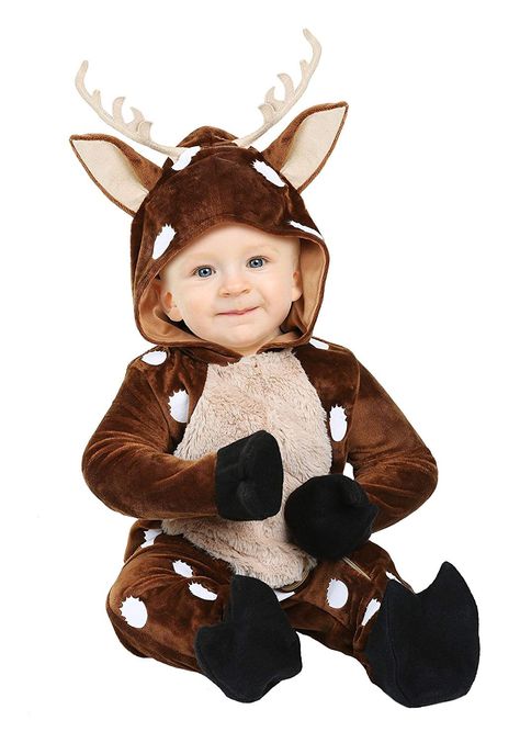 Infant Baby Deer Costume Baby Deer Costume, Fawn Costume, Deer Onesie, First Halloween Costumes, Deer Costume, Baby First Halloween, Animal Costumes