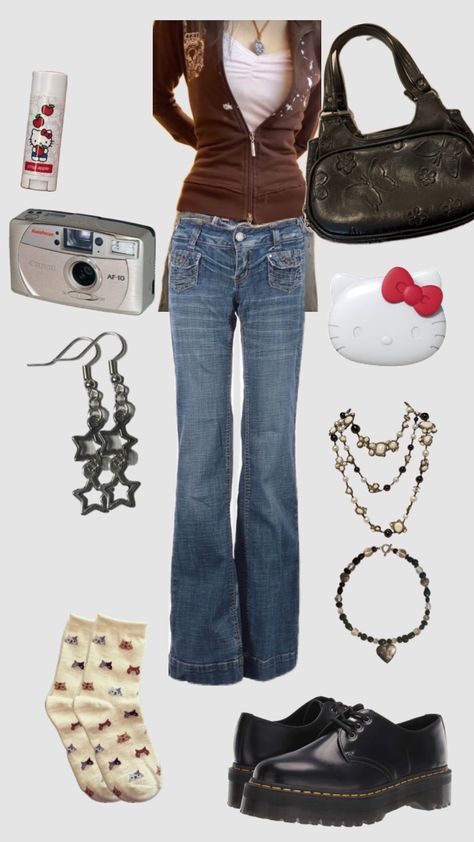 #outfitinspo #2000sfashion Tw Aesthetic, 2000 Outfit, Outfit Shuffles, Money Clothes, Downtown Outfits, T Dress, 2000s Fashion Outfits, Korean Outfits, Fall Winter Outfits