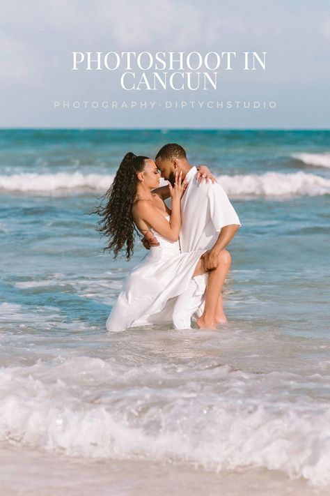 Cancun photoshoot couples. Photographer -@diptychstudio Cancun Photoshoot, Sunrise Photoshoot, Cancun Tulum, Beach Portraits, Working Late, Riviera Maya, Cancun, Latest Updates, Tulum