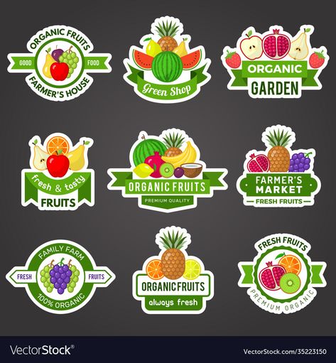 Organic Food Logo, Fruit Logo Design, Juice Logo, Vitamin A Foods, Fresh Logo, Fruit Logo, Product Logo, Eco Logo, Food Template