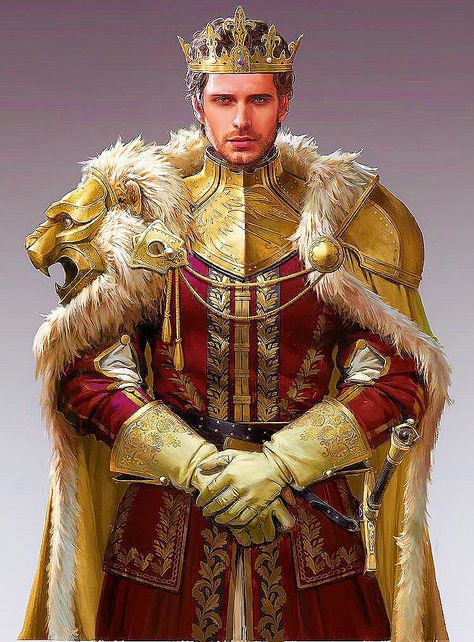 Historical King Outfit, King Clothing Medieval, Royal Cloak King, Medevil King Outfit, Royal Garments Men, King Fantasy Outfit, Royal King Outfit, Medieval Noble Clothing, King Outfit Royal Aesthetic