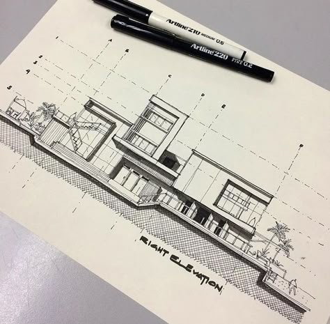 Interior Architecture Drawing, Architecture Sketchbook, Interior Design Sketches, Architecture Design Sketch, Architecture Design Drawing, Architecture Concept Drawings, Interior Sketch, Architecture Drawing Art, Architecture Design Concept