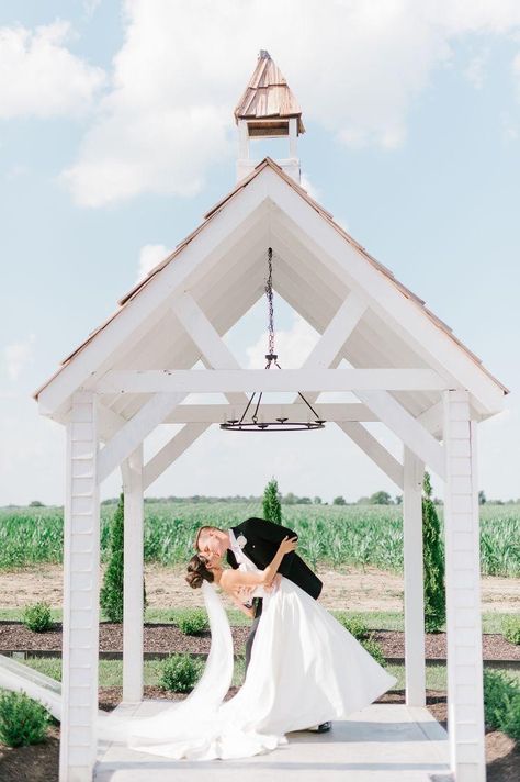 Garden Venue Ideas, Diy Chapel, Open Air Chapel Wedding, Open Chapel, Outdoor Wedding Chapel, Black Barn Wedding, Little White Chapel Wedding, Indiana Wedding Venues, Garden Chapel