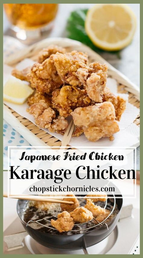 Karaage Chicken Japanese Style, Karage Chicken, Chicken Karaage Recipe, Chef Taro, Karaage Chicken, Fried Chicken Seasoning, Japanese Fried Chicken, Chicken Batter, Garlic Marinade