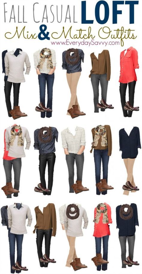 15 Fall Casual Mix and Match Outfits from Loft with booties and coated jeans Mix And Match Outfits, Mode Ab 50, Match Outfits, Cozy Oversized Sweaters, Oversized Sweater Outfit, Mix Match Outfits, Winter Dress Outfits, Dress Winter, Fashion Capsule