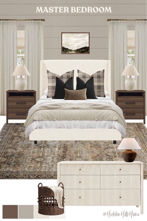 Shop Tilly Upholstered Bed and other curated products on LTK, the easiest way to shop everything from your favorite creators. Hanson Upholstered Bed, Homzie Designs, Neutral Minimalist Bedroom, Tilly Upholstered Bed, Neutral Bedroom Design, Chris Loves Julia X Loloi, Farmhouse Bedroom Ideas, Cozy Bedroom Design, Boys Room Design