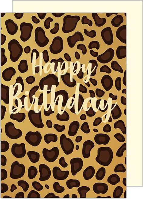 Edition Seidel Premium Birthday Card with Gold Embossing and Envelope Greeting Card Billet Birthday Happy Birthday Man Woman Leopard Print Leo Style Card (G2854 SW023) Birthday Cards To Print, Happy Birthday Man, Office Branding, Man Birthday, Leopard Print, Envelope, Happy Birthday, Birthday Cards, Greeting Cards