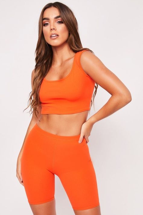 Orange Leggings, Co Ords, Workout Outfit, Two Piece Dress, Co Ord, Two Piece Sets, Burnt Orange, Workout Clothes, Two Piece Pant Set