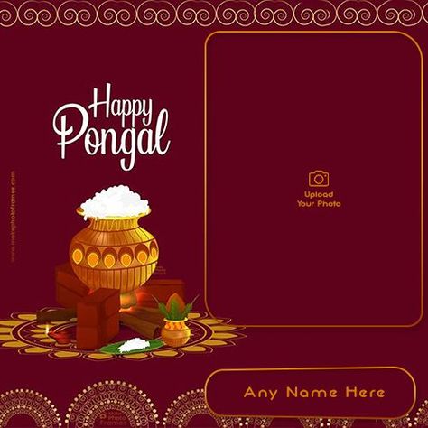 Pongal Card 2022 With Name And Photo Editor Online Free Pongal Wishes Images, Happy Pongal In Tamil, Pongal Photos, Pongal Greetings, Pongal Greeting Cards, Happy Bhogi, Happy Pongal Wishes, Pongal Wishes, Marriage Anniversary Cards