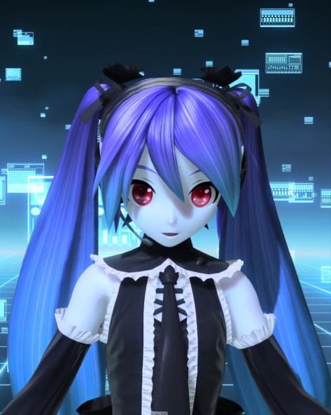 The intense voice of Miku The Intense Voice Of Hatsune Miku, Dark Miku, Project Diva Miku, Miku Designs, Kawai Wallpapers, Infinity Miku, Project Mirai, Sakura Miku, Project Diva