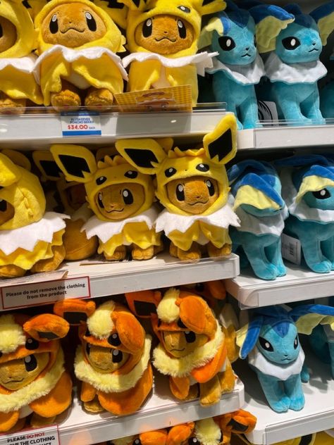 Pokemon Plush Aesthetic, Eeveelutions Aesthetic, Pokemon Plush Collection, Pokémon Stuffed Animals, Eeveelutions Plushies, Pokemon Plushies Aesthetic, Eevee Aesthetic, Plushie Pokemon, Plushie Aesthetic