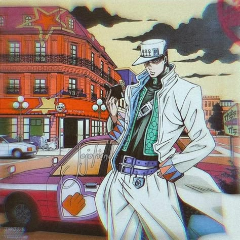 Jotaro Kujo Part 4, Jjba Official Art, Jojo Wiki, Jojo Fashion, Jojo's Bizarre Adventure Characters, Jojo Stardust Crusaders, Great Teacher Onizuka, Joseph Joestar, Jojo Parts